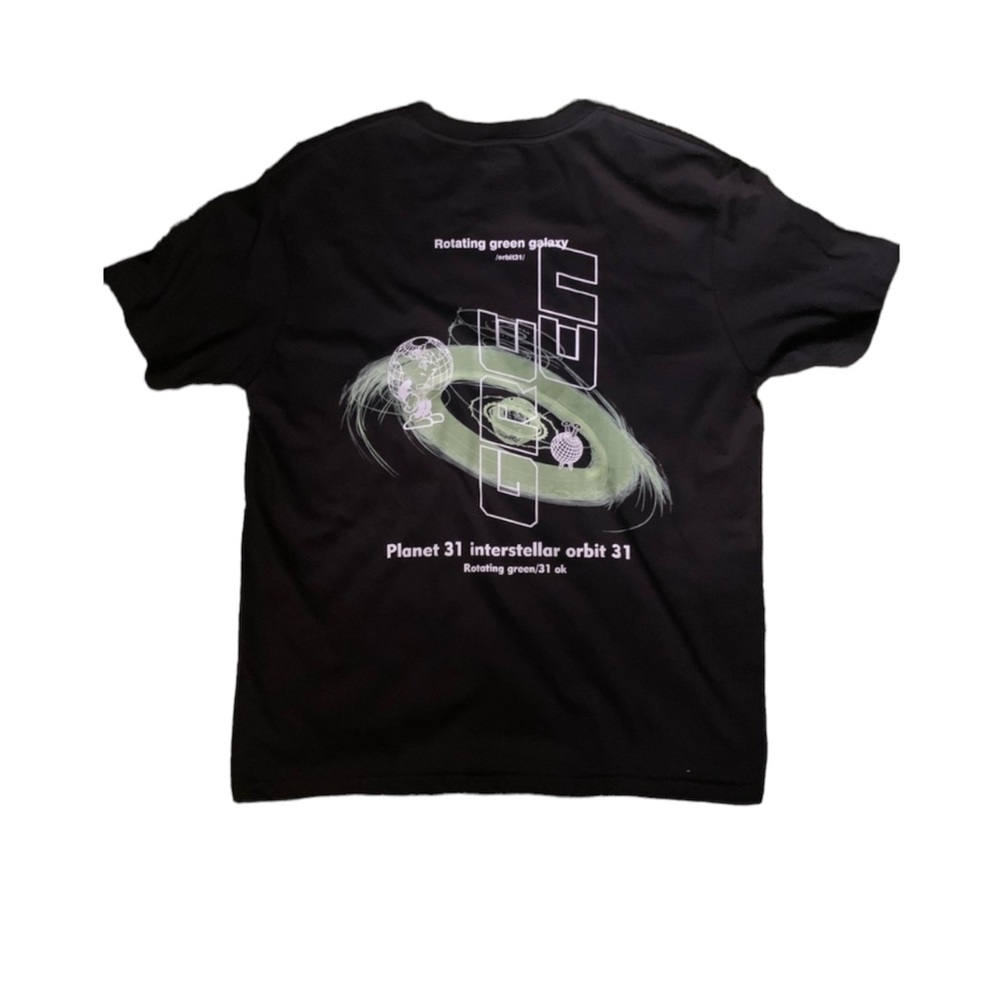 SHEIN black graphic shirt/tee Medium